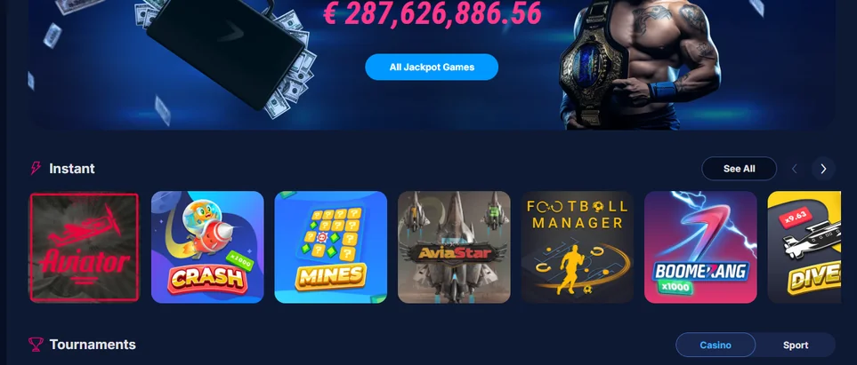 Unisciti ai tornei casino